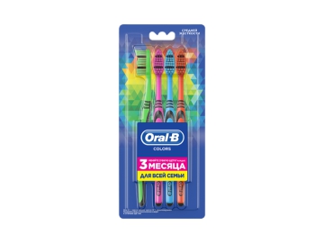Зубная щетка Oral B Colors 40 средняя 4 шт