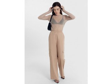 Брюки женские карго в бежевом цвете