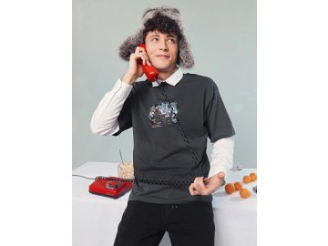 Футболка мужская графитовая с цитатой из фильма "ирония судьбы, или с легким паром!"