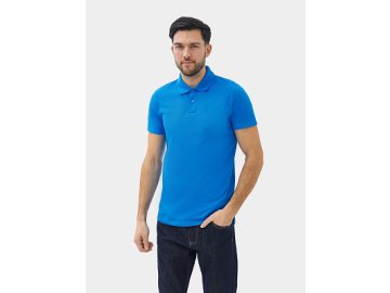 Поло мужское в ярко-голубом цвете