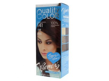 Стойкая гель-краска для волос ESTEL Quality Color Цветель, тон 141 тёмный каштан