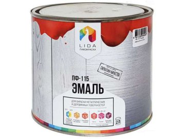 Эмаль ПФ-115 нуга-коричневая LIDA 2кг на акции в магазинах Ома