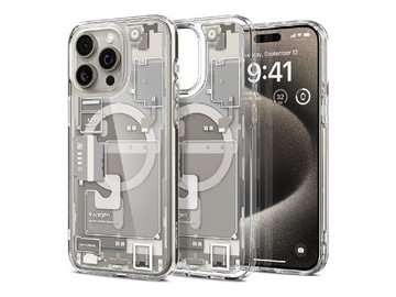 Чехол для телефона Spigen Ultra Hybrid Zero One (MagFit) для iPhone 15 Pro Max ACS07211 (серый/разноцветный) на акции в магазинах 5 элемент