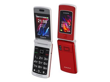 Кнопочный телефон Maxvi E28 (красный) 5 элемент