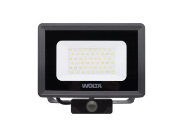 Прожектор светодиодный Wolta WFL-50W/06S с датчиком движения 50Вт 5700K IP65 черный