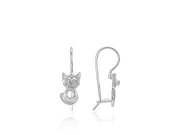 Серьги детские, серебро 925 проба, вставка фианит