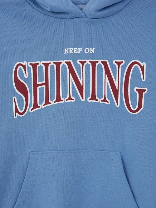 худи для девочек голубое с надписью "keep on shining", фото 11 из 44