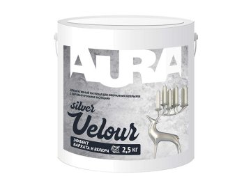 Материал декоративный акриловый лакокрасочный «Velour Silver» 2,5кг