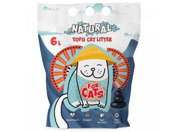 Наполнитель FOR CATS Tofu комкующийся, без запаха, 2,5 кг (6 л)