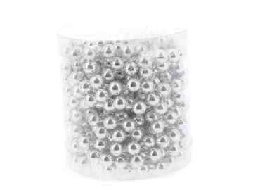 Украшение новогоднее Бусы серебро, 5 м, арт. 7012307163