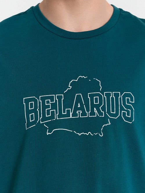 Футболка мужская синяя с принтом "Belarus", фото 4 из 10