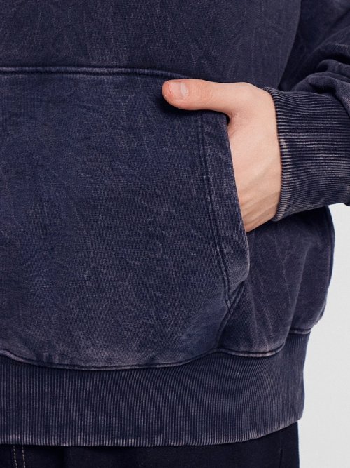 Худи мужское черное с обработкой эйсид, фото 6 из 14