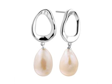 Серьги длинные Fresh Jewelry, серебро 925 проба, вставка жемчуг