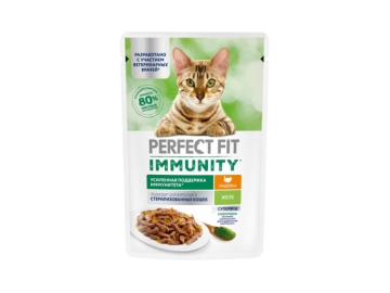 Корм д/взрос кошек конс Perfect Fit с идейкой в желе с добав спирулины 75 г