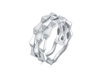 Кольцо декоративное Brilliant Style, белое золото 585 проба, вставка бриллиант