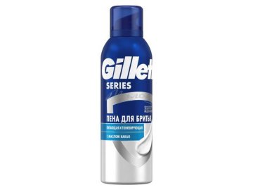Мила акции Ольшаны - Пена для бритья GILLETTE Series питающая и тонизирующая, 200 мл