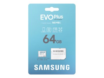 Карта памяти Samsung EVO Plus microSDXC 64GB MB-MC64SA (с адаптером)