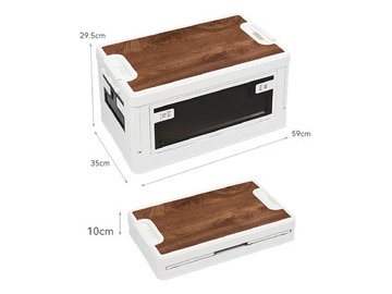 Многофункциональный складной органайзер со столиком Happy Home HH-014 (белый) 60л. в Пинске 5 элемент