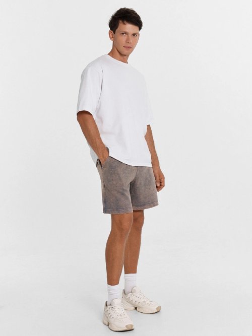 Шорты мужские серые с обработкой эйсид, фото 4 из 6