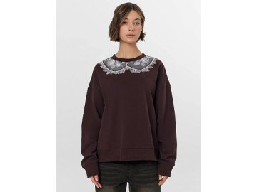 Свитшот женский коричневый с печатью