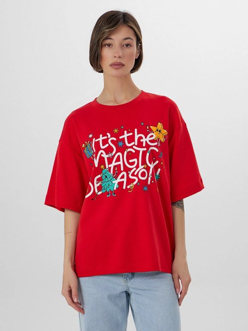 Футболка женская с надписью "It's the magic season", фото 1 из 30