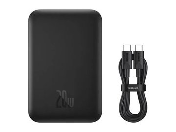 Внешний аккумулятор Baseus Magnetic Mini Wireless Fast Charging Power Bank 20W 6000mAh (черный) на акции в магазинах 5 элемент
