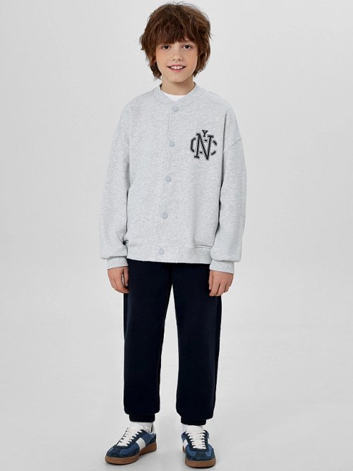 Толстовка для мальчика серая с печатью, фото 4 из 7