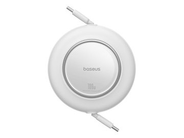Кабель Baseus Free2Pull Mini Retractable Charging Cable 100W 1.5 м (белый)