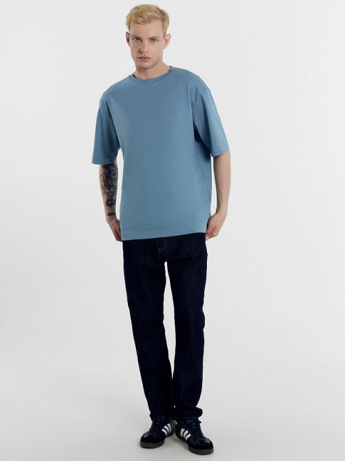 Футболка мужская серо-голубая, фото 3 из 4