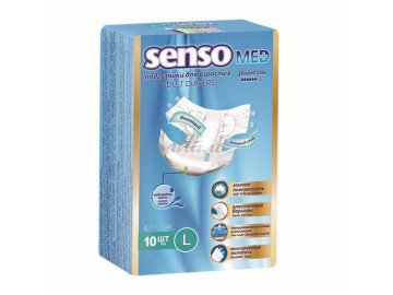 Подгузники для взрослых SENSO MED Standart Plus, размер L, 10шт