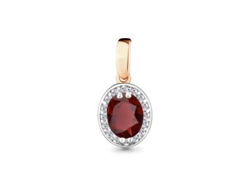 Подвеска декоративная Aquamarine, красное золото 585 проба, вставка фианит