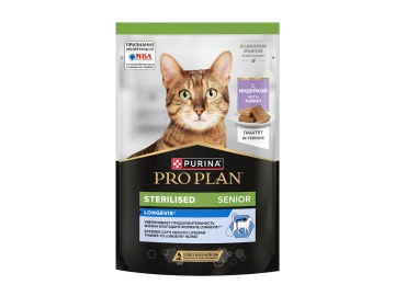 Пауч Purina Pro Plan для кошек 7+, паштет с индейкой, 75 г