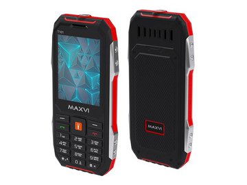 Кнопочный телефон Maxvi T101 (красный) на акции в магазинах 5 элемент