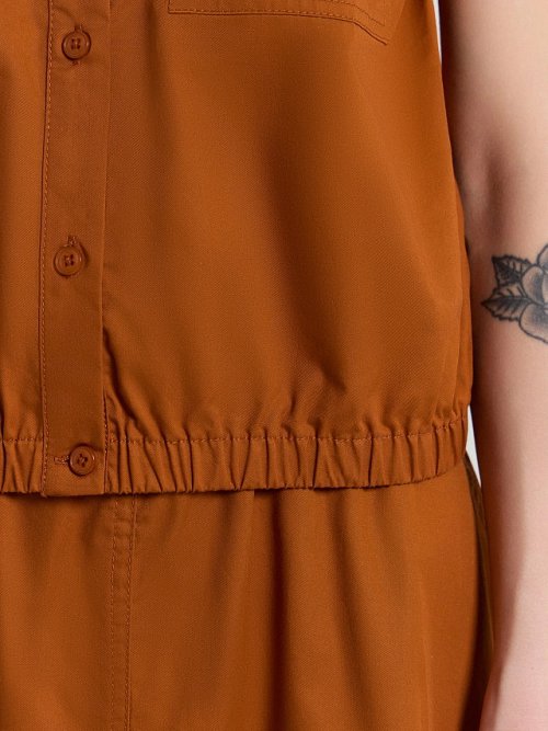 Блузка женская коричневая, фото 6 из 8