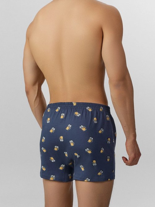 Трусы шорты мужские синие с узором, фото 5 из 21