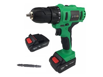 Дрель-шуруповерт Zitrek Greenpower 12-Li (063-4074) с 2-мя АКБ, кейс на акции в магазинах 5 элемент