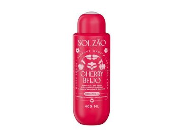 Крем-гель для душа SOLZAO Cherry Beijo с экстрактом ацеролы и маслом вишневой косточки, 400 мл