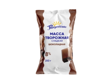 Масса творож слад шокол с аром ванил и напол шоколадный 8% 200 г на акции в магазинах Корона