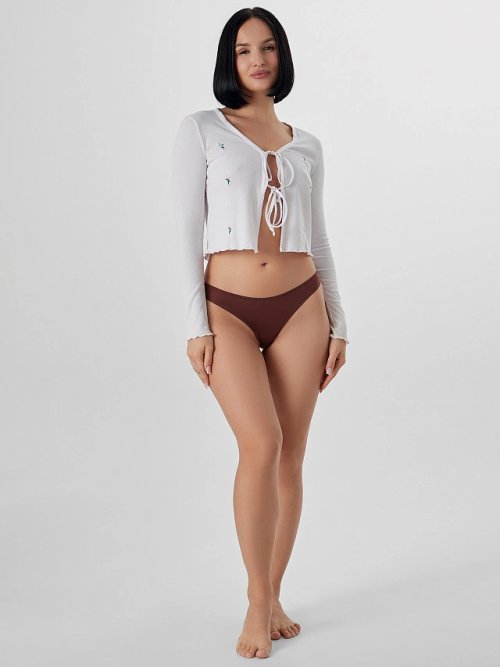 Трусы бразилиана женские с сатиновым блеском, фото 6 из 8