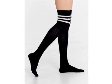 Гольфы женские черные с 3-мя полосками Марк Формель