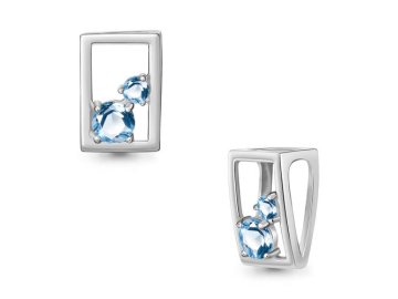 Подвеска декоративная Aquamarine, серебро 925 проба, вставка топаз