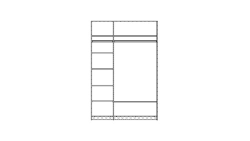 Шкаф для одежды Лорена ММ-346-01/03Б, фото 2 из 2