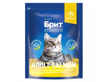Корм Брит ПРЕМИУМ Cat Salmon для взрослых кошек, Лосось, 2 кг