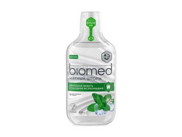 Ополаскиватель для полости рта BIOMED Мятный Шторм комплексный натуральный, 500 мл