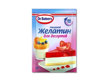 Корона скидки в {} - Желатин Д-р Бейкерс пищевой для десертов 10 г пак