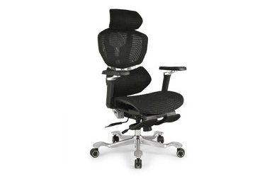 Игровое кресло myroo Game Assassin с подножкой Black (A2512W-BL)