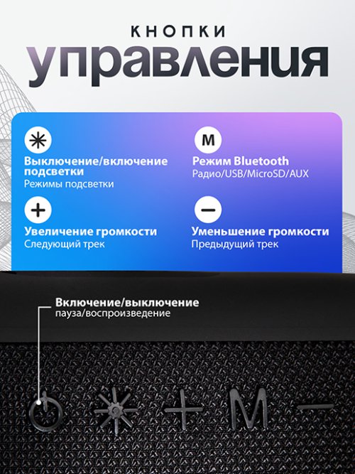 Портативная Bluetooth колонка TG-375 (черный), фото 5 из 22