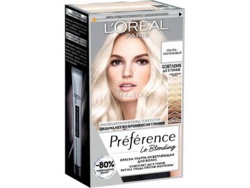 Краска для волос L'OREAL Recital Preference ультра-осветляющая, тон ультра-платиновый, 174 мл Мила
