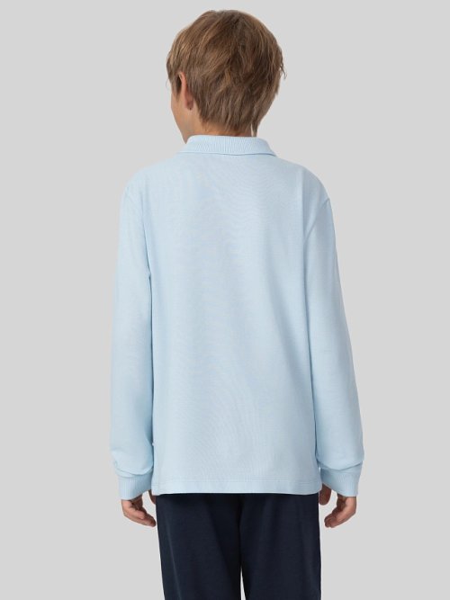 Поло для мальчиков голубое, фото 2 из 8