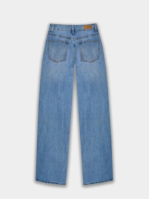 Джинсы женские wide leg голубые со средней посадкой, фото 7 из 16